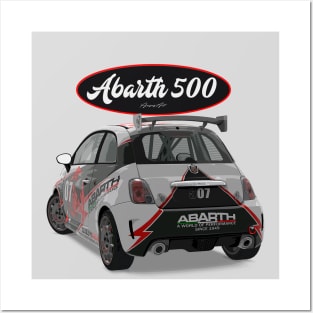 ABARTH 500 507 Back Posters and Art